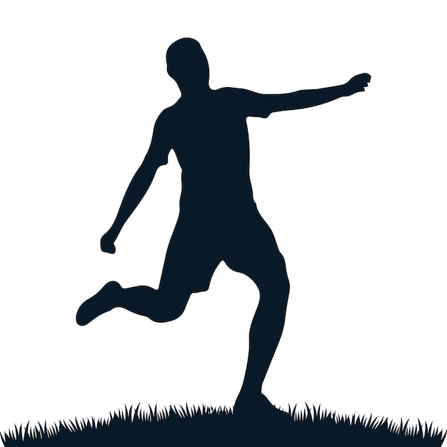 scorer football silhouette vector