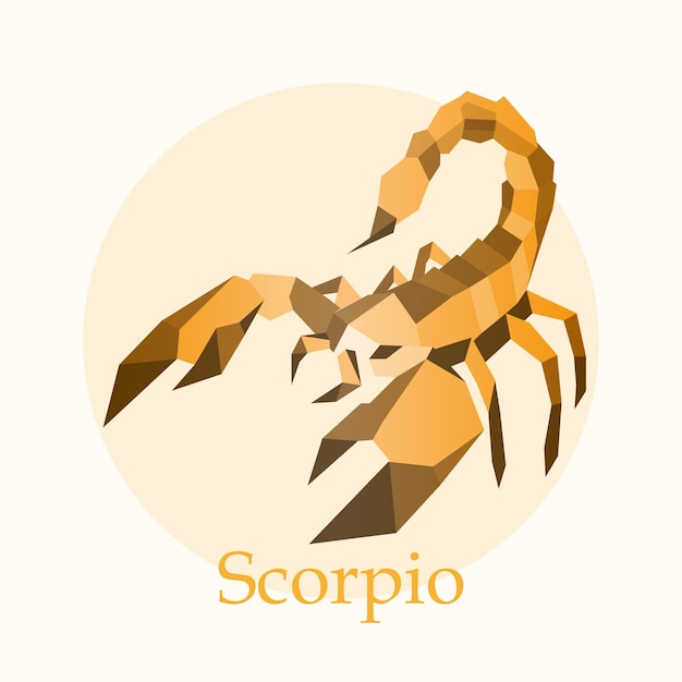 Vector scorpio zodiac sign