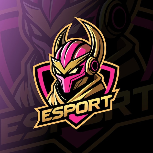 Vector scorpion cyborg esport gaming logo with emblem