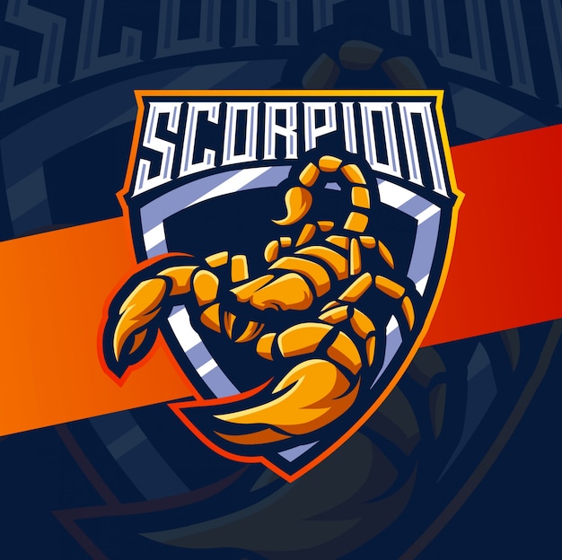 scorpion mascot esport logo design