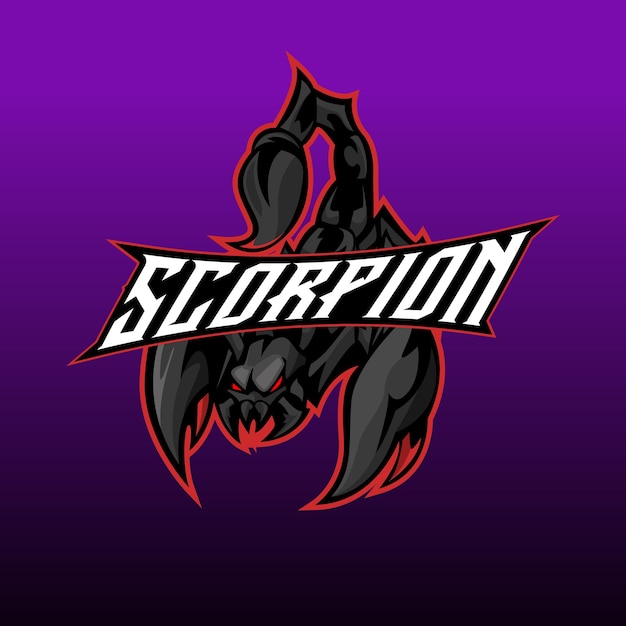 Vector scorpion mascot logo for esport team illustration vector