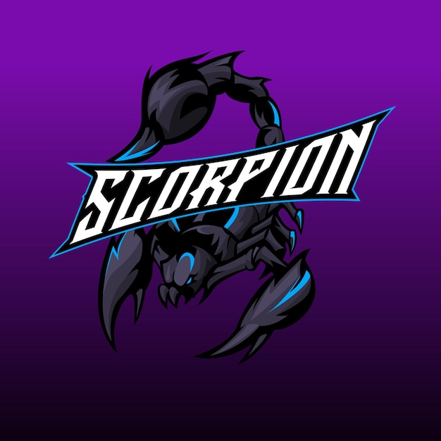 Vector scorpion mascot logo for esport team illustration vector