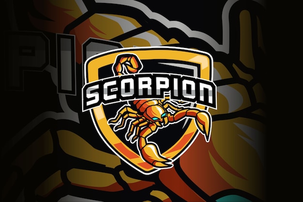 Scorpion mascot for sports and esports logo isolated