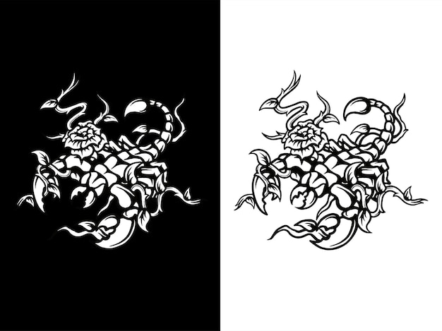 Scorpion tattoo vector