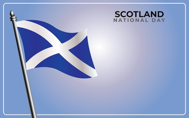 Scotland national flag isolated on gradient color background