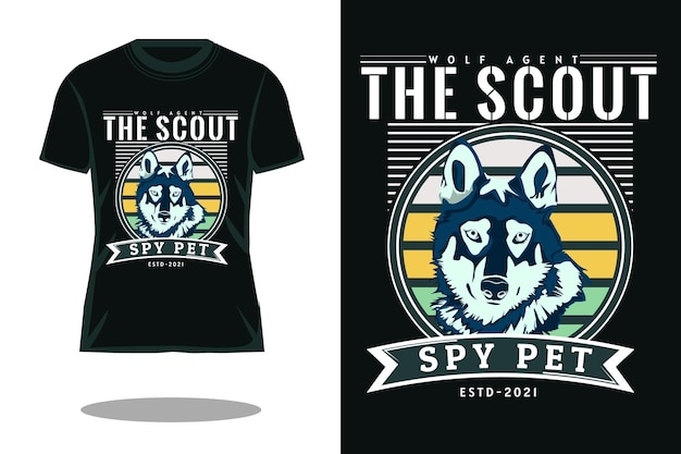 The scout spy pet retro t shirt design