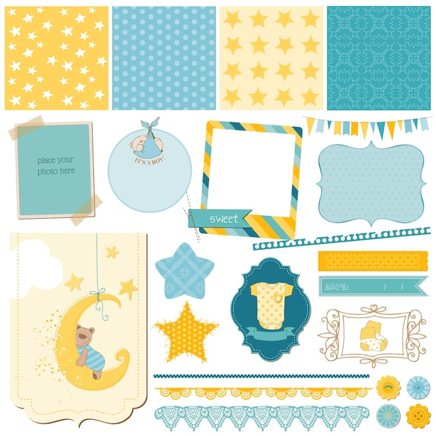 Scrapbook Baby Bear Set