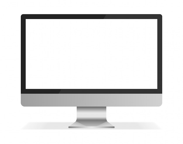 Screen computer monitor. Computer display isolated on white background