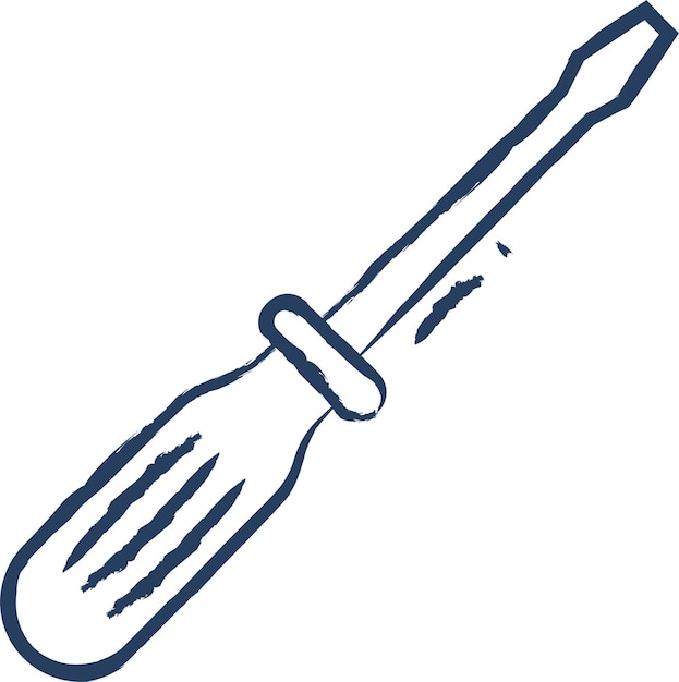 Screwdriver hand drawn vector illustration