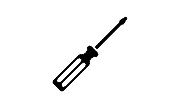 screwdriver icon vector , fixing and repair tool vector design