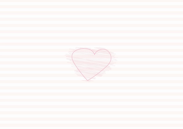 scribble love with strip pink white background