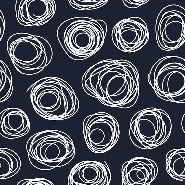 Scribbles seamless pattern vector