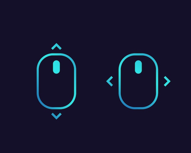 Scroll with mouse icons with arrows