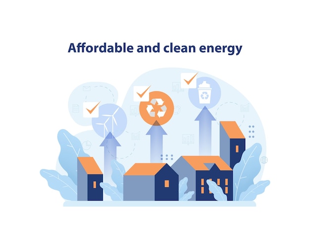 Sdg or sustainable development goal affordable and clean energy sustainable electricity consumption