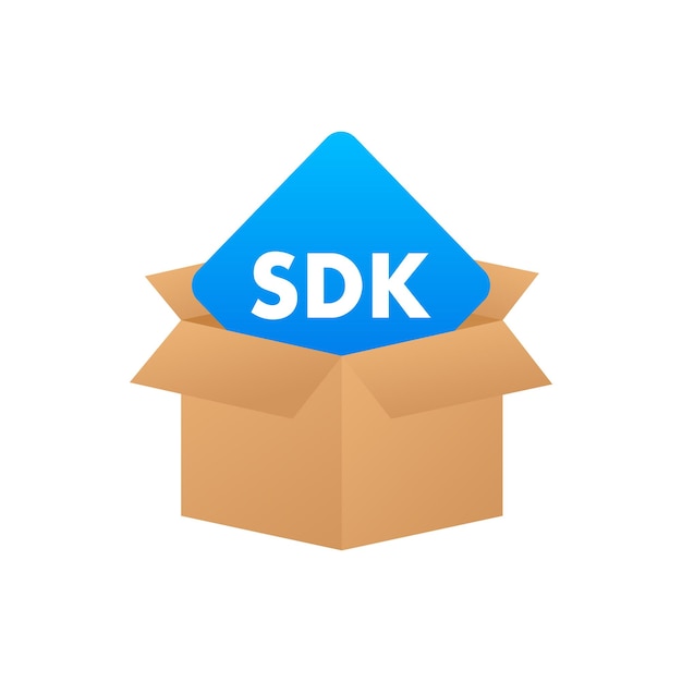 SDK Software Development Kit icon Vector stock illustration