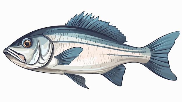 Sea Bass Clipart Vector Illustration