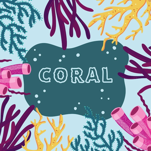 Sea coral illustration