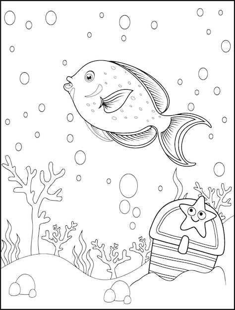 Sea Creatures Coloring Pages for Kids