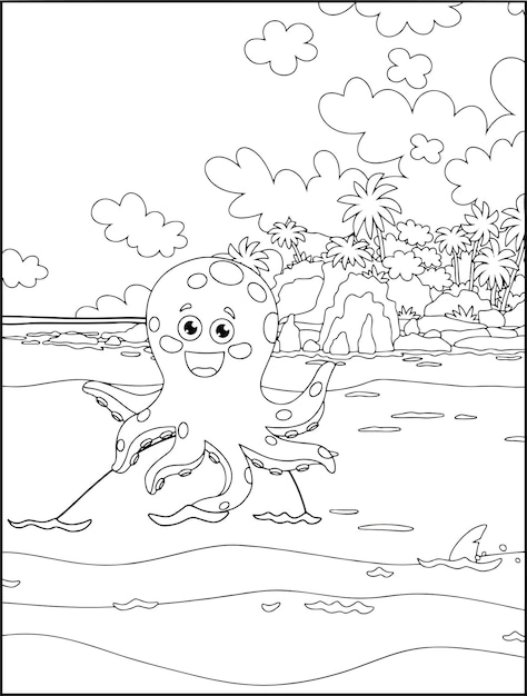 Sea Creatures Coloring Pages for Kids