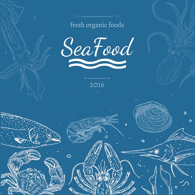 Sea food background