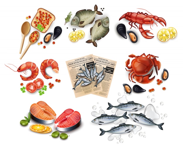 Sea food collection set