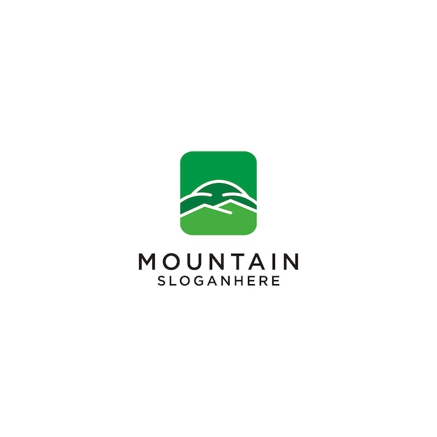 Sea mountain logo icon vector image