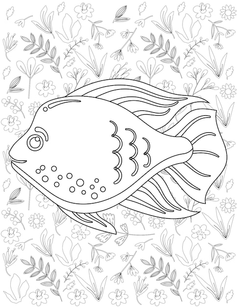 Sea Ocean Coloring Page, Sea Ocean Vector, Sea Ocean White and Black, Sea Ocean Coloring for Kids