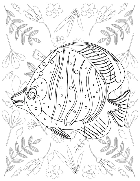 Sea Ocean Coloring Page, Sea Ocean Vector, Sea Ocean White and Black, Sea Ocean Coloring for Kids