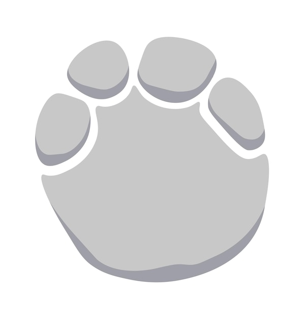 Sea otter footprint flat icon Wildlife Steps and trails