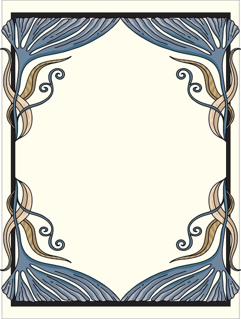 Vector sea vintage border