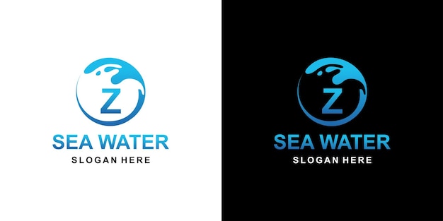 Sea water logo letter Z