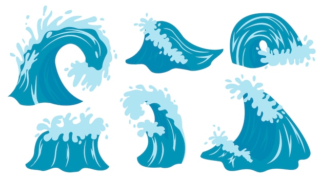 Sea waves. Ocean Wave Illustration