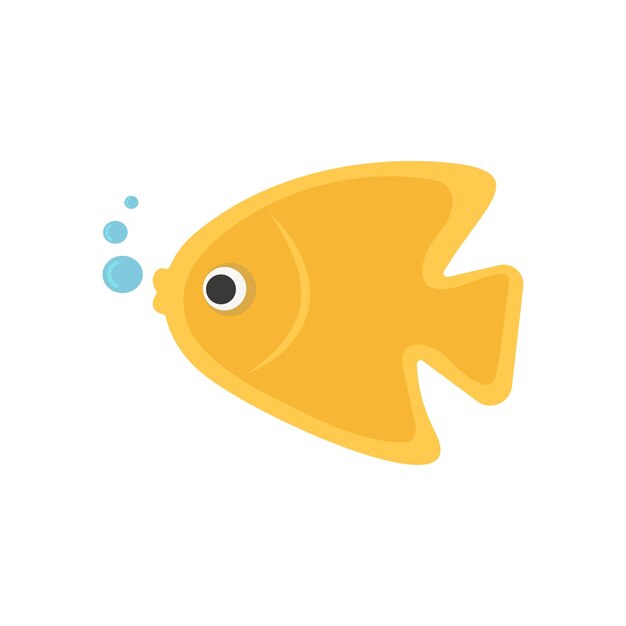 Sea yellow fish vector isolated