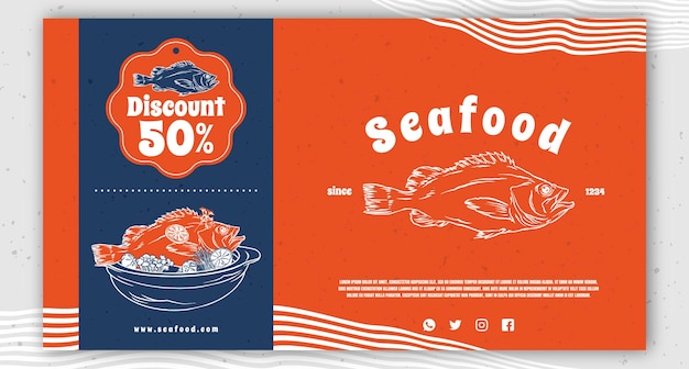 seafood fish template