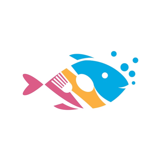 Seafood fork and spoon logo