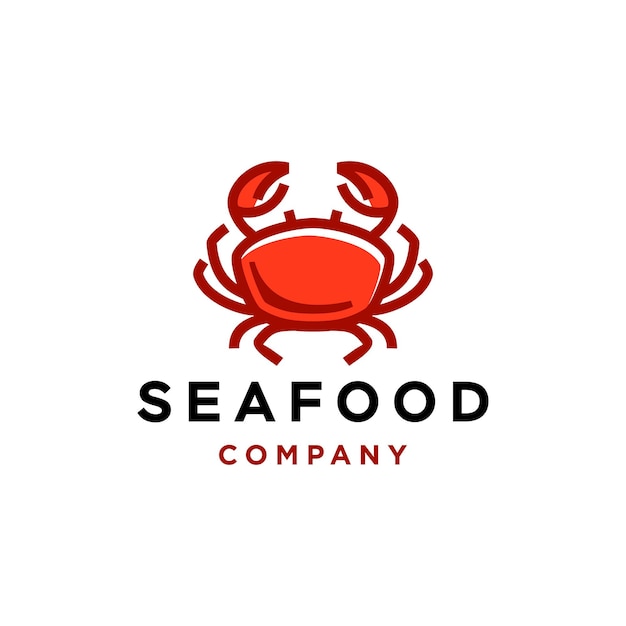 seafood red crab restaurant logo design icon for food Business red crab mascot cartoon design