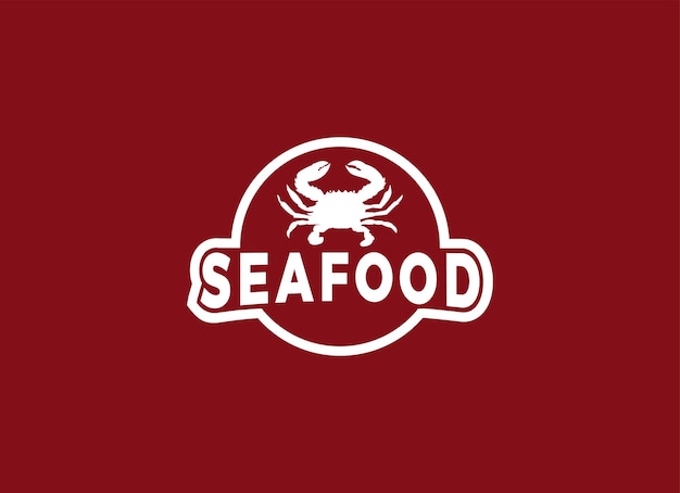 Seafood restaurant and label logo design template