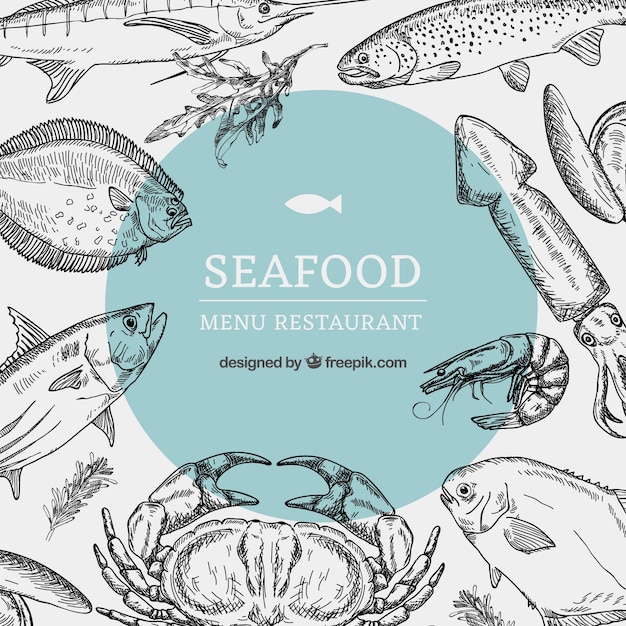 Seafood restaurant menu template