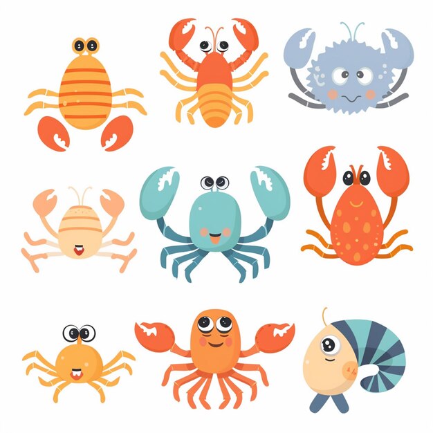 Vector seafood vector restaurant sea menu fish illustration food crab ocean shrimp fresh design