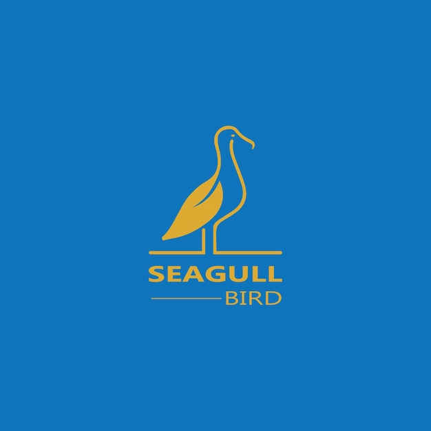 Seagull Bird logo icon vector designs