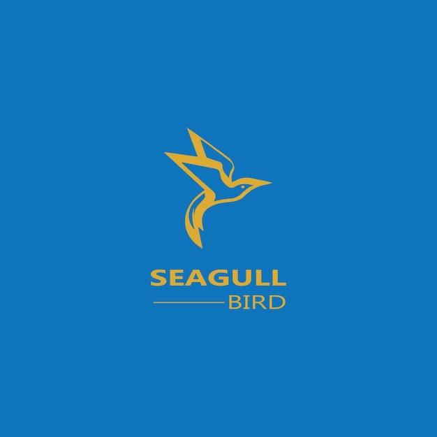 Seagull Bird logo icon vector designs