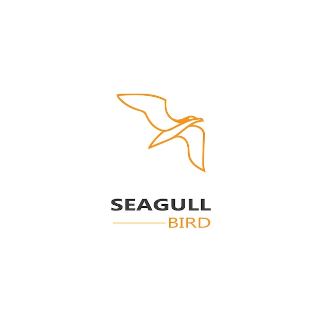 Seagull Bird logo icon vector designs