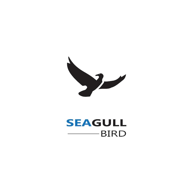 Seagull Bird logo icon vector designs