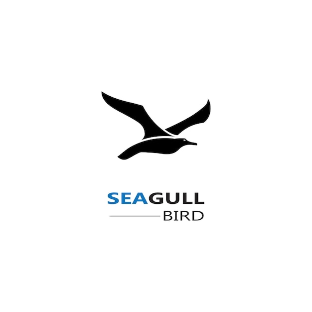 Seagull Bird logo icon vector designs