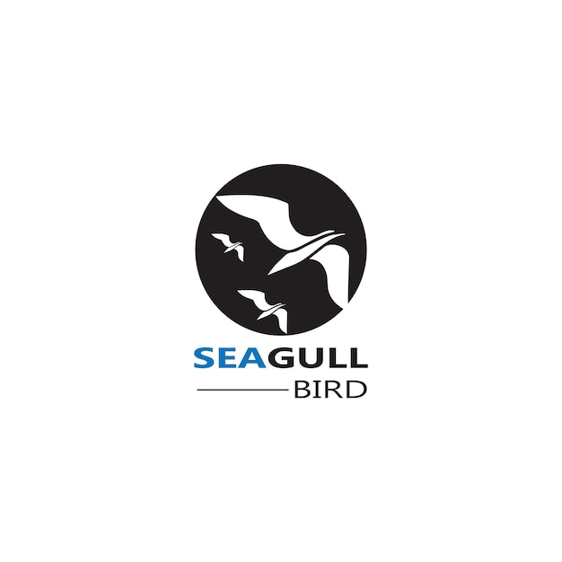 Seagull Bird logo icon vector designs