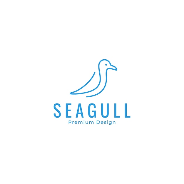 SEAGULL LINE LOGO ILLUSTRATION DESIGN ICON SYMBOL