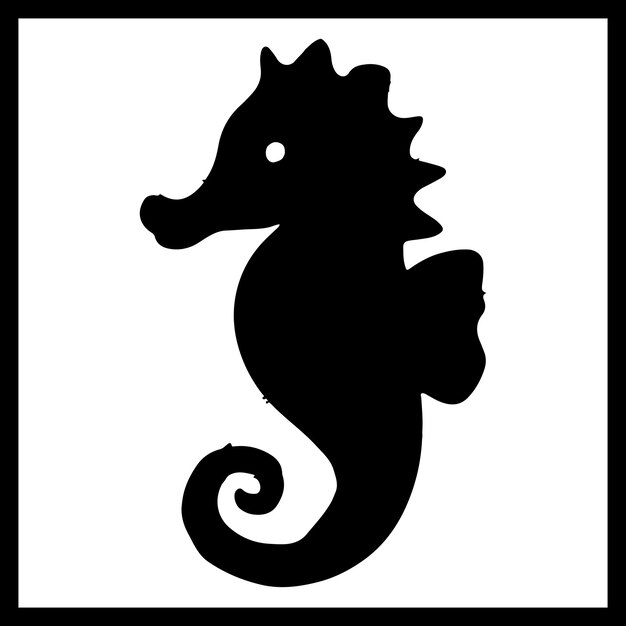 seahorse silhouette image