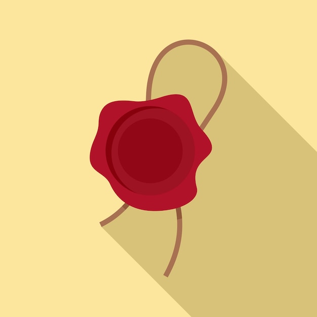 sealing wax icon Flat illustration of sealing wax vector icon for web design