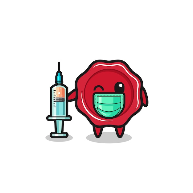 Sealing wax mascot as vaccinator