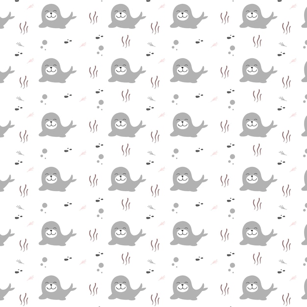 seals seamless pattern background